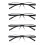 4 Pack Blue Light Blocking Half Frame Reading Glasses for Men and Women 2