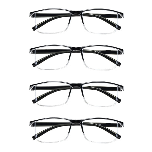 4 Pack Blue Light Blocking Half Frame Reading Glasses for Men and Women 1
