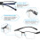 4 Pack Blue Light Blocking Half Frame Reading Glasses for Men and Women 3