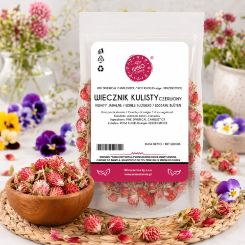 Rote Gomphrea-Kugelblume – 20 g Essbare Blüten 1
