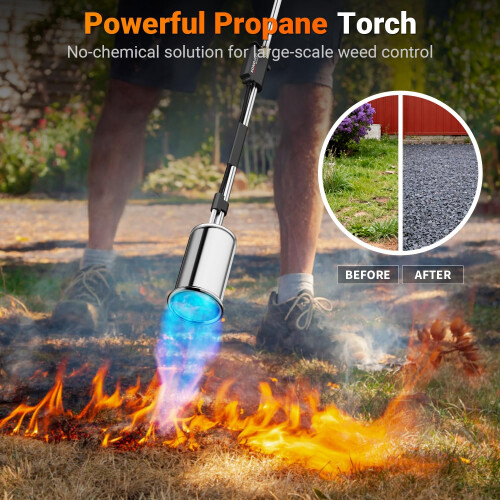 Propane Torch Weed Burner with 10FT Hose,  Output Flame, 30' Detachable Arm, Adjustable Control 1