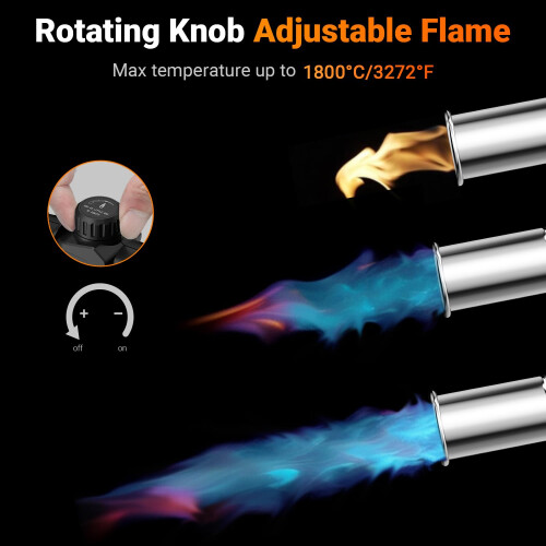 Propane Torch Weed Burner with 10FT Hose,  Output Flame, 30' Detachable Arm, Adjustable Control 2
