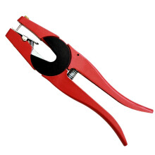 Ear Tag Applicator for Cattle Sheep Pig Goat, Durable Steel Livestock Tagging Tool with Ergonomic Grip