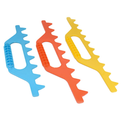 3Pcs Plastic Beekeeping Frame Spacer Rake Tool with Built‑in Measuring Ruler for Accurate Hive Alignment