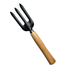 2 in 1 Wooden Handle Garden Trowel and Rake Set for Potted Plants, Ergonomic Hand Tool for Weeding