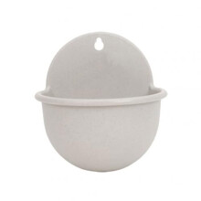Wall Mounted Hanging Flower Pot Plastic Succulent Planter Small Gray S for Home Garden Balcony Decor