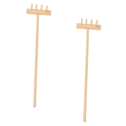 2pcs Mini Zen Garden Rake Tools Set for Desktop Sand Tray, Compact Design and Durable Craftsmanship