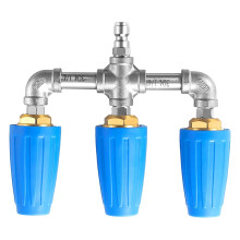 3 in 1 Rotating Pressure Washer Nozzle 4000 PSI Stainless Steel 1/4 Inch Quick Connect for Pressure Cleaning