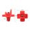 5pcs Horizontal Side Mount Chicken Water Nipple, Red Poultry Drinker Feeder Easy Install Set 5