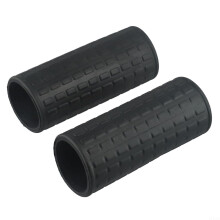 Wheelbarrow Handle Grips 2 Pack, Non Slip Rubber Replacements for Garden Cart, Weatherproof and Shock Absorbing Design, Black 122x42mm