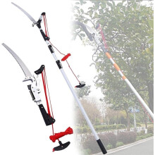 Telescopic Tree Pruner Pole Saw 6m with SK5 Steel Blade, Extendable Long Reach Garden Tool