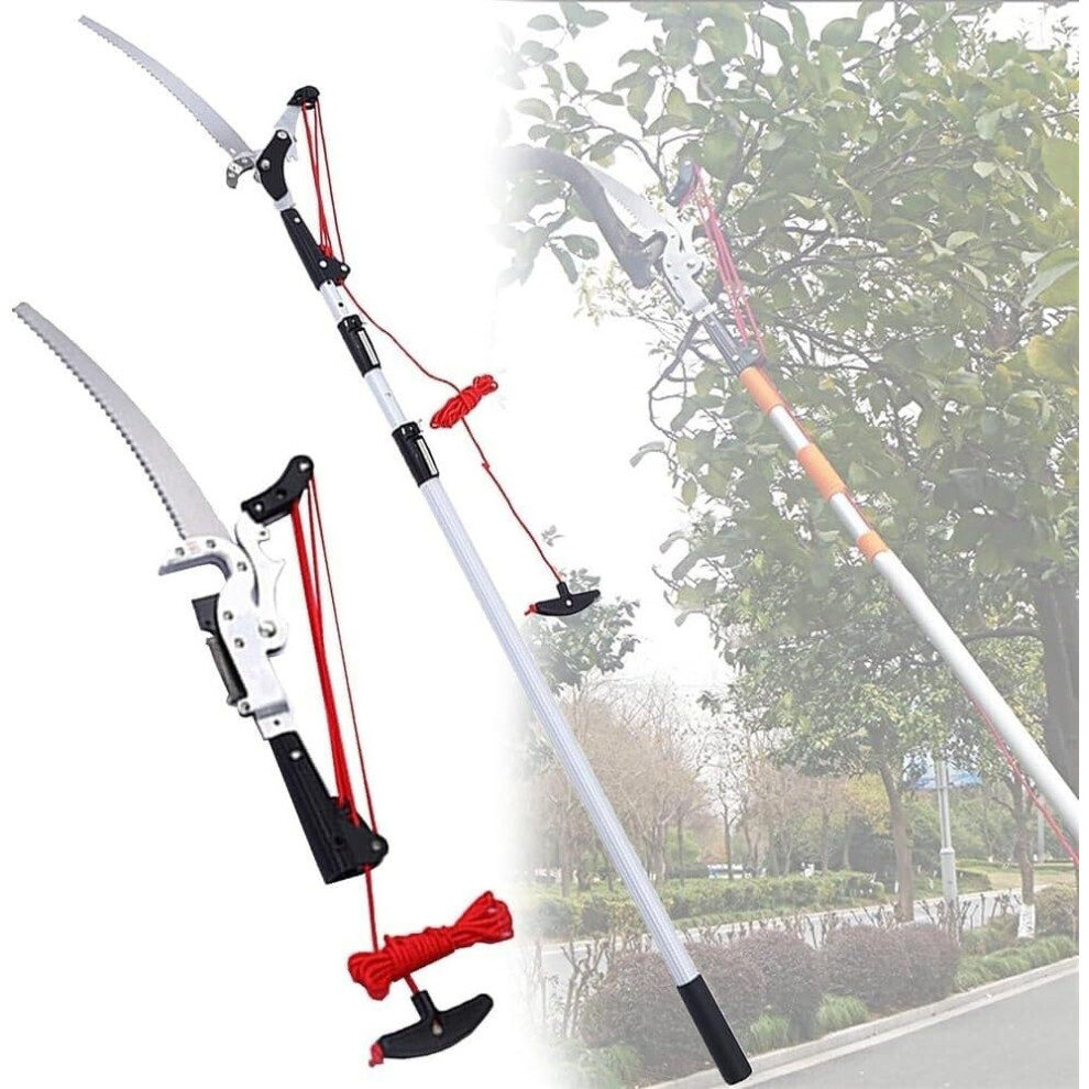 Telescopic Tree Pruner Pole Saw 6m with SK5 Steel Blade, Extendable Long Reach Garden Tool-image-OPC-PSZ7B9D-NEW