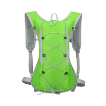Lightweight Hydration Backpack with 2L Bladder Compartment, Breathable Cycling and Hiking Pack for Men and Women, Green