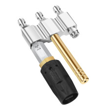 3 in 1 Adjustable Pressure Washer Nozzle 060 Degree, Long Range Soft Wash Downstream Tip, 1/4in Quick Connect