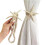 2-Pack Coastal Beach Theme Starfish Curtain Tiebacks, Nautical Rope Holdbacks for Home Decor 1