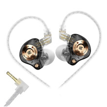 KZ EDZ in-Ear Monitor Wired Earbuds EDX Evolution IEM 3.5mm Detachable 2-Pin Cable for Audiophile Dj Singers A
