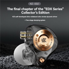 KZ EDZ in-Ear Monitor Wired Earbuds EDX Evolution IEM 3.5mm Detachable 2-Pin Cable for Audiophile Dj Singers B