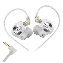 KZ Auriculares IntRauditivos con Cable EDZ EDX Evolution IEM con Cable Desmontable de 2 Pines y 3,5 mm para Audiófilos, DJ y Cantantes B