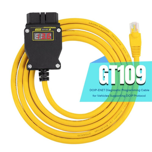 GT109 DOIP ENET with Voltage Display DOIP Diagnostic Programming Coding Adapter for // 1