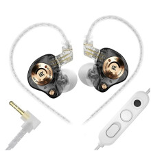 KZ EDZ in-Ear Monitor Wired Earbuds EDX Evolution IEM with Dual Mic 3.5mm Detachable 2-Pin Cable A