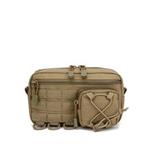 Tactical Waist Bag for Men Waterproof Nylon Molle Fanny Pack Multi Pocket Outdoor Hiking Camping Pouch Khaki