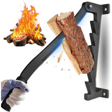 Kindling Splitter Wall Mounted Manual Firewood Splitter with Lever‑Assist Heavy‑Duty Steel Blade