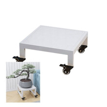 Heavy Duty Plant Caddy with Wheels 220lbs Load, Lockable Swivel Casters Metal Pot Trolley for Indoor Outdoor Use