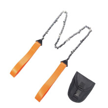 Pocket Chainsaw Durable Manganese Steel Hand Chain Saw with Soft Grip for Camping Hiking Survival