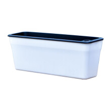 17.6 inch White Self Watering Window Box Planter with Clear Water Level Window, Easy Fill Quick Drain