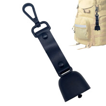 Magnetic Bear Bell for Hiking with Carabiner Clip, Lightweight Black Safety Alarm for Backpack or Dog Harness