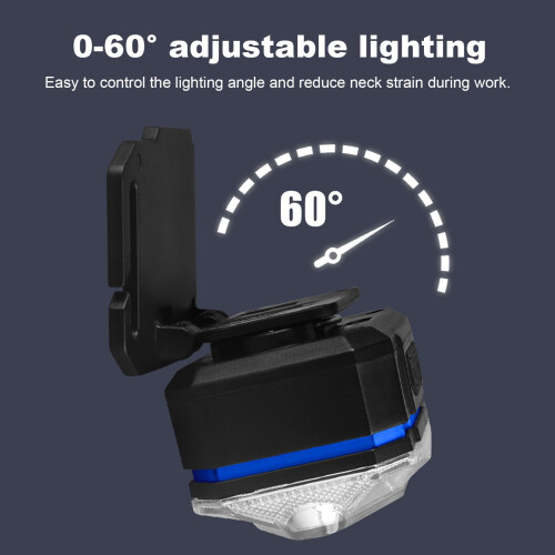 Rechargeable LED Headlamp with Motion Sensor, 9 Brightness Modes, Lightweight for Camping Hiking Running 2