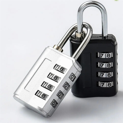 Travel Luggage Padlock 4Digit Security Code Yellow Durable Metal Lock for Suitcase Dormitory Cabinet 2