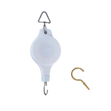 Retractable Plant Hanger with Adjustable Height Pulley, Ceiling Hook for Hanging Plants Model C