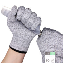 Cut Resistant Gloves GL0001S Gray Small, Safety Kitchen Gloves for Food Prep, Oyster Shucking, Wood Carving