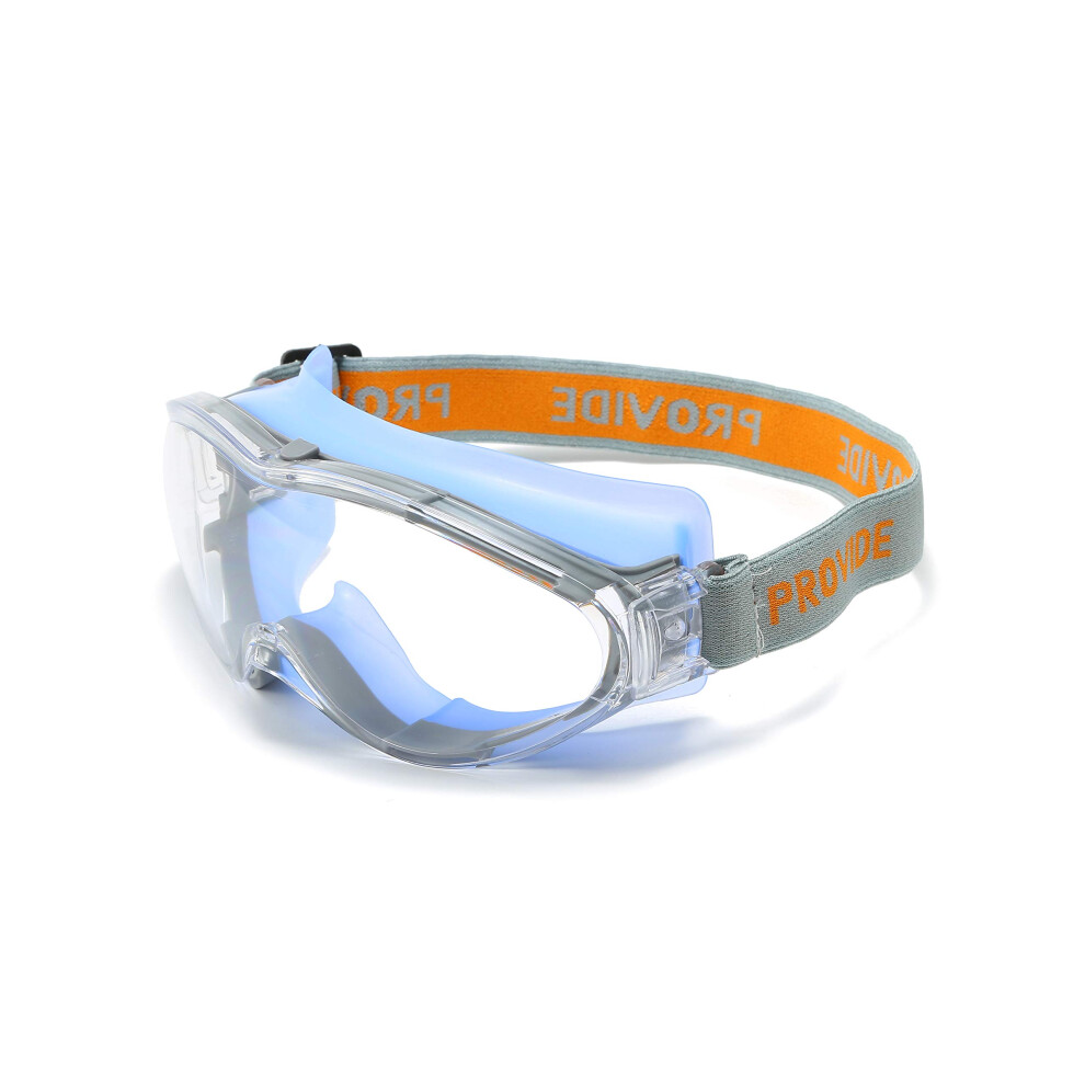 Antifog Scratchresistant Safety Goggles With Uv Protection And Impact Resistant Frame For Work And Lab (Blue) 9073542850632