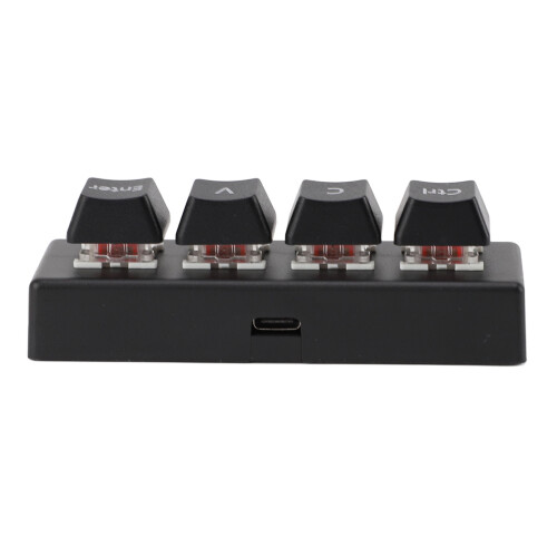 Gaming & Office Mechanical Keypad 4 Keys Programmable NKRO Red Switch Black