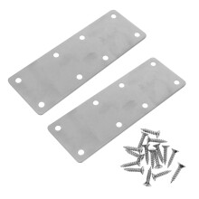 2 Sets Stainless Steel Corner Brackets for Furniture  with Screws, Heavy Duty Support for Tables Cabinets and Shelves