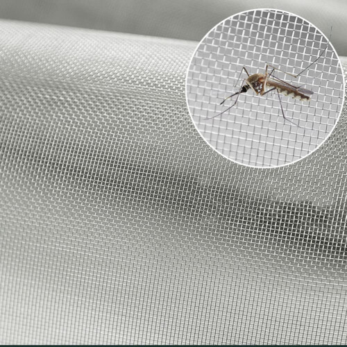 304 Stainless Steel Window Screen Mesh Roll Rust‑ Flexible Design for Windows and Doors 0.55x2m Silver 2