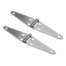 Heavy Duty Door Hinges Stainless Steel Strap Hinges for Wooden Fences Silver Finish 2pcs
