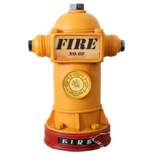 Vintage Fire Hydrant Piggy Bank, Yellow Decorative Coin Bank for Home Decor Savings Jar