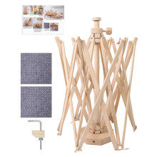 Wooden Yarn Swift for Knitting and Crochet, Adjustable Umbrella Yarn Winder Holder, Tangle Yarn Feeding