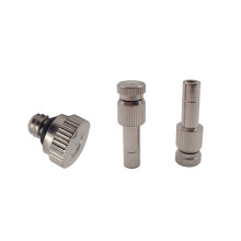 Mist Nozzle 0.4mm Brass and Stainless Steel Pack of 10, AntiDrip Low Pressure Atomizing Spray for Humidity Control