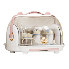 Baby Bottle Organizer with Compact Storage Design, Easy Clean Plastic Feeding Supplies Box for Nursery