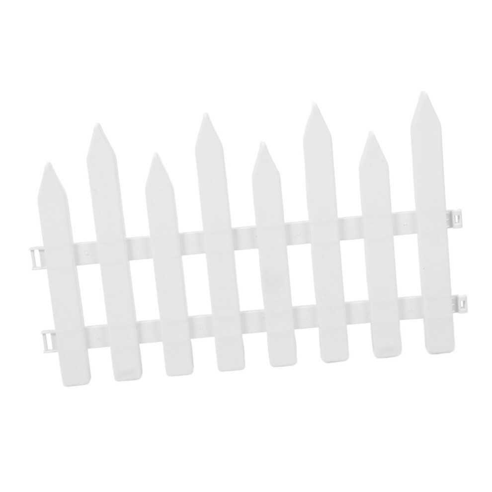 Plastic Garden Fence Panels White Border For Flower Beds Lawn Edging Reusable Lightweight Easy Installation 9330225508175