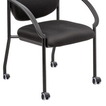 50mm Roues de roulette de chaise de bureau - Ensemble de 5 - noir et blanc