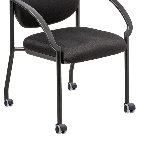 50mm Roues de roulette de chaise de bureau - Ensemble de 5 - noir et blanc