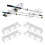 4Pcs Acrylic 6 Rod Wall-Mount Holder, Transparent 1