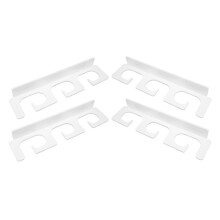 4Pcs 6 Rods Wall Mounted Fishing Rod Holder White