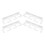4Pcs Acrylic Wall Mounted Rod Holder, 6 Rod, White 1