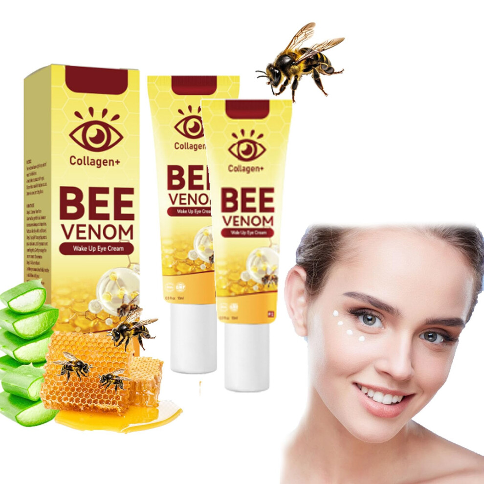 Cream/Dark Collagen Bee Venom Eye 2Pcs Antiaging Hydrating Formula For Circles Puffiness And Wrinkles